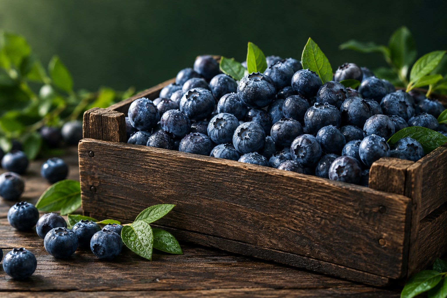 Illustrative blueberries photograph