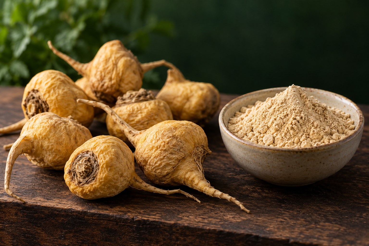 Illustrative photograph of maca powder